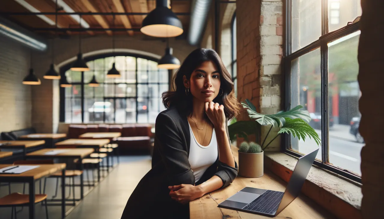 Young entrepreneur in a Canadian co-working space
